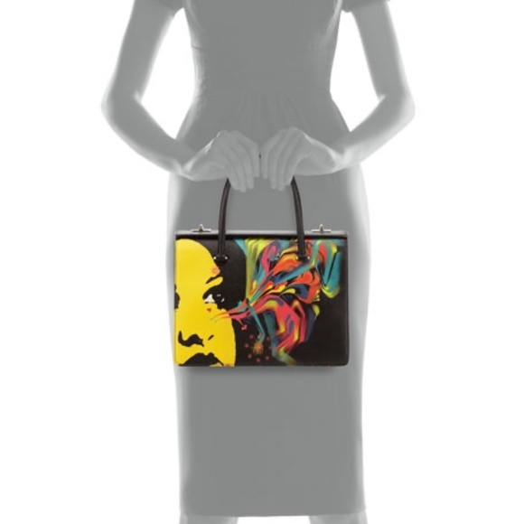 Prada Saffiano Graffiti Girl-Print Satchel Bag - Picture 9 of 9